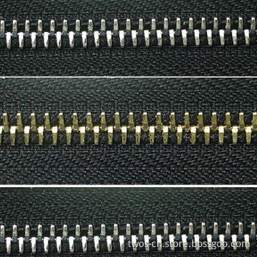 European Type Metal Zipper, Custom Plating Accepted, Closed-end, with Non-lock Slider, High Quality
